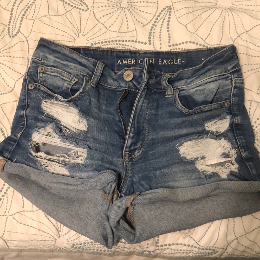 ripped jean shorts